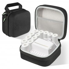 SARLAR Label Printer Case Hard Carry Case Compatible D30/M02/T02/M110/P21/D110 Label Printer, Label Maker Labeler Storage Holder, Green