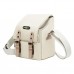 SARLAR Camera Sling Bag for Women， Small Crossbody Bag Canvas Purse Compatible for Canon, Nikon, Sony Mirrorless Cameras & Lenses Cute Retro Beige